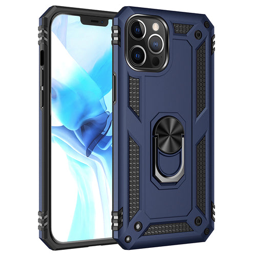 Tech Armor Ring Stand Grip Case with Metal Plate for iPhone 12/12 Pro