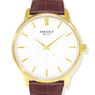 Amant Arctic Classic Gold Watch with Leather Strap Minimalist Dial
