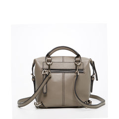 Ashley Small Gray Leather Backpack Purse