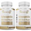 Harvest Twin Labs Ashwagandha Supplement for Stress Relief with Black Pepper 1300mg - 60 Capsules