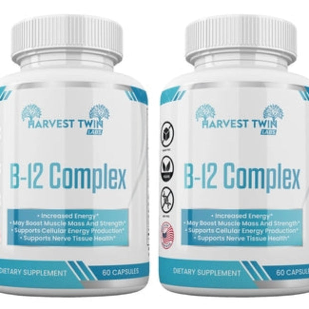 Harvest Twin Labs B-12 Complex Dietary Supplement – 60 Capsules