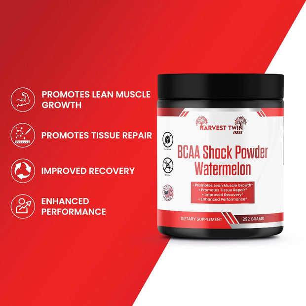 Harvest Twin Labs BCAA Shock Powder Watermelon Dietary Supplement 292g