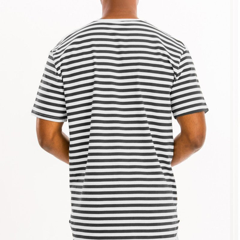 Classic Black and White Striped Men’s T-Shirt