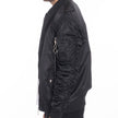 Men’s Bomber Jacket – Black Zip-Up Jacket with Sleeve Pocket