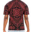 Men's Black and Red Bandana Print T-Shirt