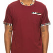 Premium Plaid Trim Pocket T-Shirt