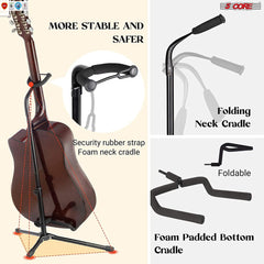 5Core Guitar Stand Floor Foldingholder Soporte Para Guitarra for