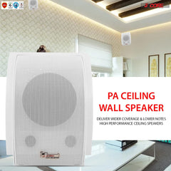 5Core Outdoor Speakers Stereo In Wall 100W Peak Passive Home Audio