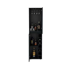 Tall Cabinet Bell, Seven Cubbies, Two-Door Cabinets, Black Wengue