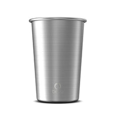 Bevu® FIESTA Steel Cups (4) Silver 355ml / 12oz.