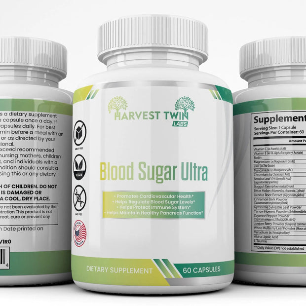 Harvest Twin Blood Sugar Support Capsules for Mood, Joint & Overall Health - 60 Count