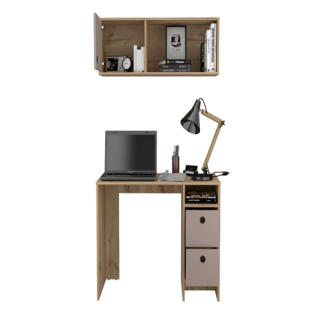 Office Set, Two Drawers, Wall Cabinet, Single Door Cabinet