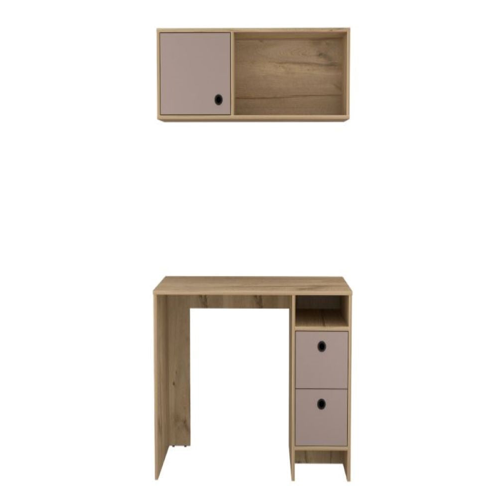 Office Set, Two Drawers, Wall Cabinet, Single Door Cabinet