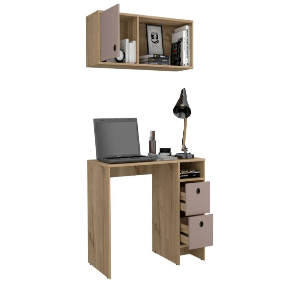 Office Set, Two Drawers, Wall Cabinet, Single Door Cabinet