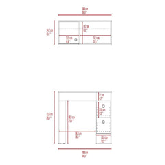 Office Set Budest, Two Drawers, Wall Cabinet, Single Door Cabinet,