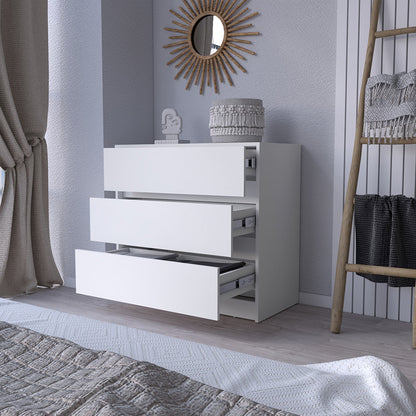 Dresser, Three Drawers, White Finish