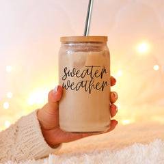 Sweater Weather Glass Cup