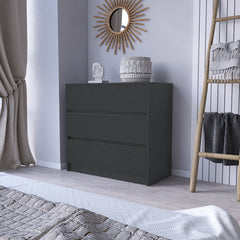 Dresser Maldus, Three drawers, Black Wengue Finish