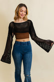 Loom Knitted Crop Sweater