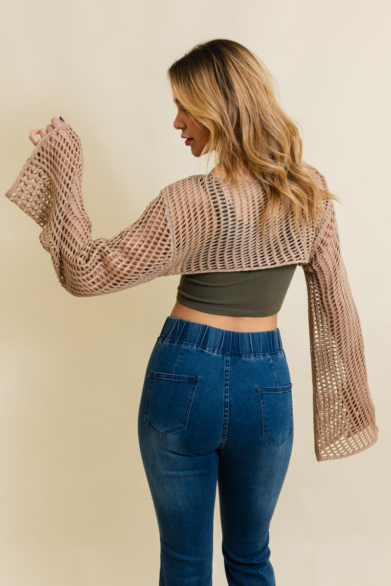 Loom Knitted Crop Sweater