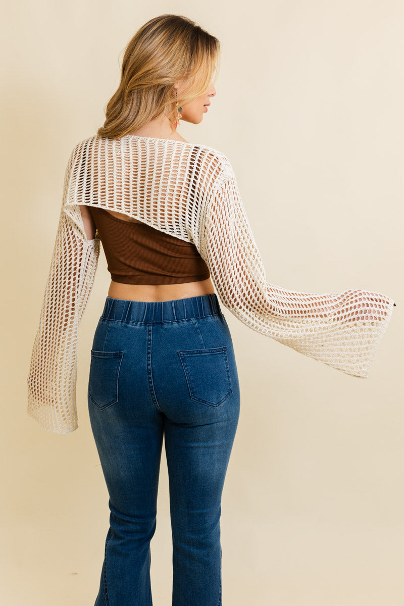 Loom Knitted Crop Sweater