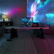 Modern Arc LED Floor Lamp - Adjustable RGB Lighting with Curved Design