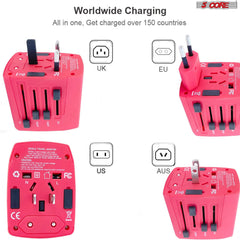 5Core Universal Travel Adapter International Power Adapters 3 Pack