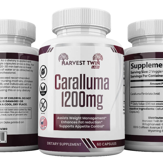 Harvest Caralluma Supplement 1200mg - Natural Appetite Suppressant