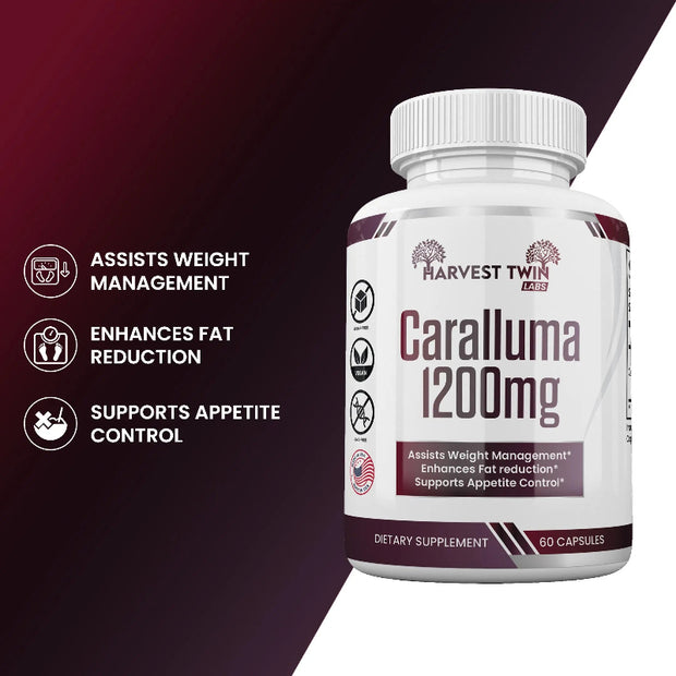 Harvest Caralluma Supplement 1200mg - Natural Appetite Suppressant