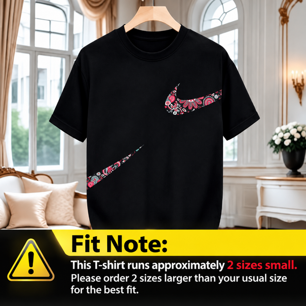 Nike Floral Logo T-shirt – Stylish Casual Wear for Men | Black & White Options