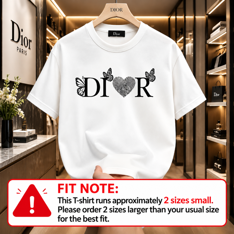 Dior Logo Graphic T-shirt – Stylish Casual Wear for Women | Black & White Options