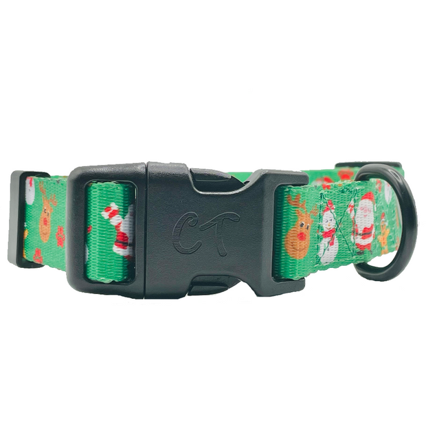 Cute Paws Christmas Dog Collar & Bow Set
