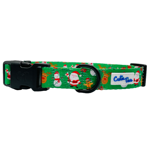 Cute Paws Christmas Dog Collar & Bow Set