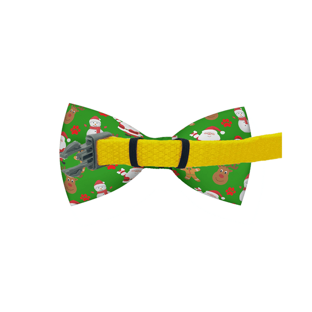 Festive Green Dog Bow Tie