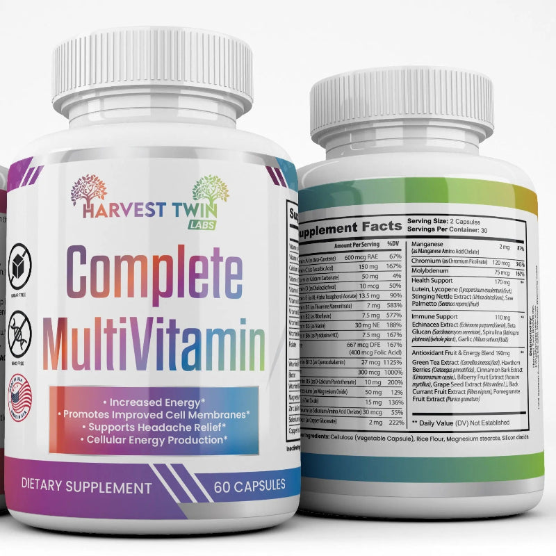 Harvest Twin Multivitamin Capsules - Complete Daily Nutritional Support (60 Capsules)
