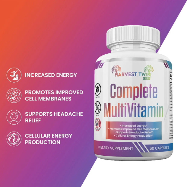 Harvest Twin Multivitamin Capsules - Complete Daily Nutritional Support (60 Capsules)