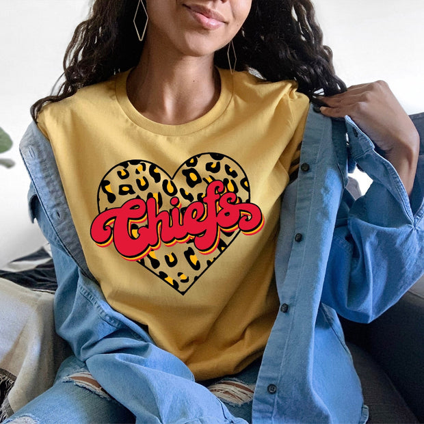 Chiefs Retro Leopard Tee