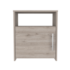 Nightstand Cuarzz, One Cabinet, Light Gray Finish