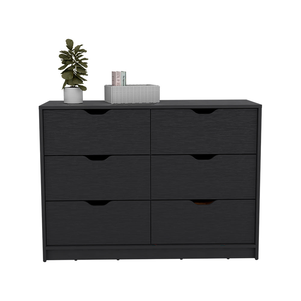 Dresser, Four Drawers, Black Wengue Finish.