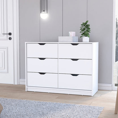 Dresser, Four Drawers, White Finish.