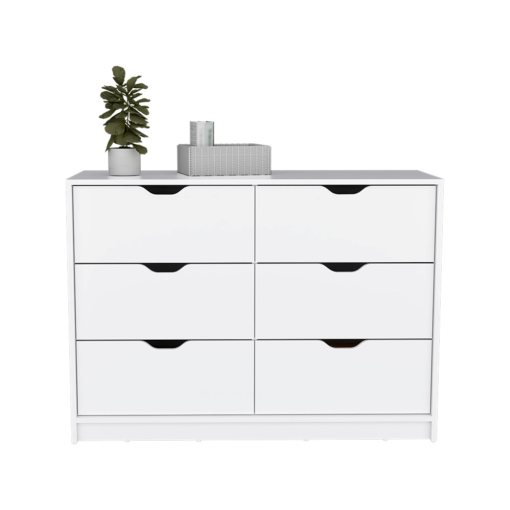 Dresser, Four Drawers, White Finish.