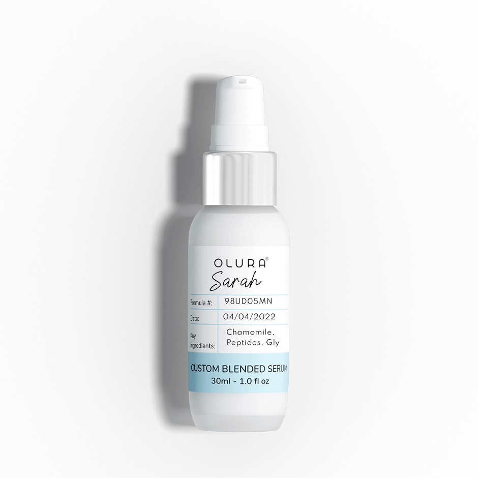 Olura Sarah Custom Blended Serum - Chamomile, Peptides & Gly - 30ml