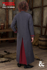 Manteau de sorcier Dungeons &amp; Dragons gris/rouge