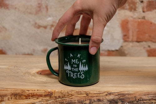 The Trees Enamel Cup Candles.