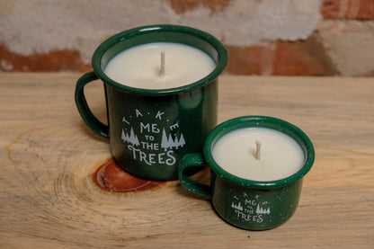The Trees Enamel Cup Candles.