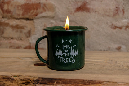 The Trees Enamel Cup Candles.