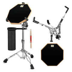 5 Core Drum Practice Pad Set 12" Adjustable Snare Drumming Stand