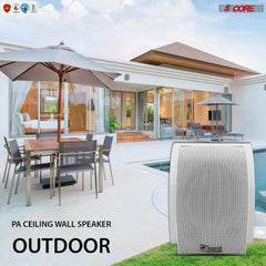 5Core Outdoor Speakers Stereo In Wall 100W Peak Passive Home Audio