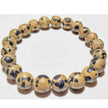 Dalmatian Jasper Beaded Bracelet Natural Stone Stretch Jewelry