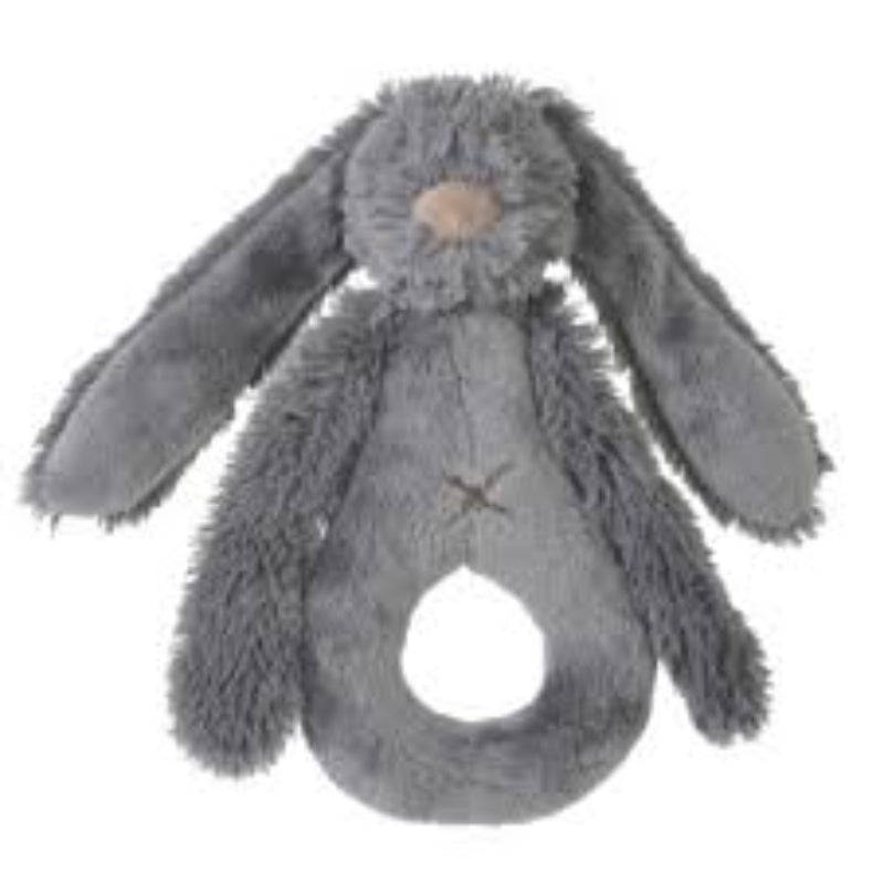 Deep Grey Rabbit Rattle